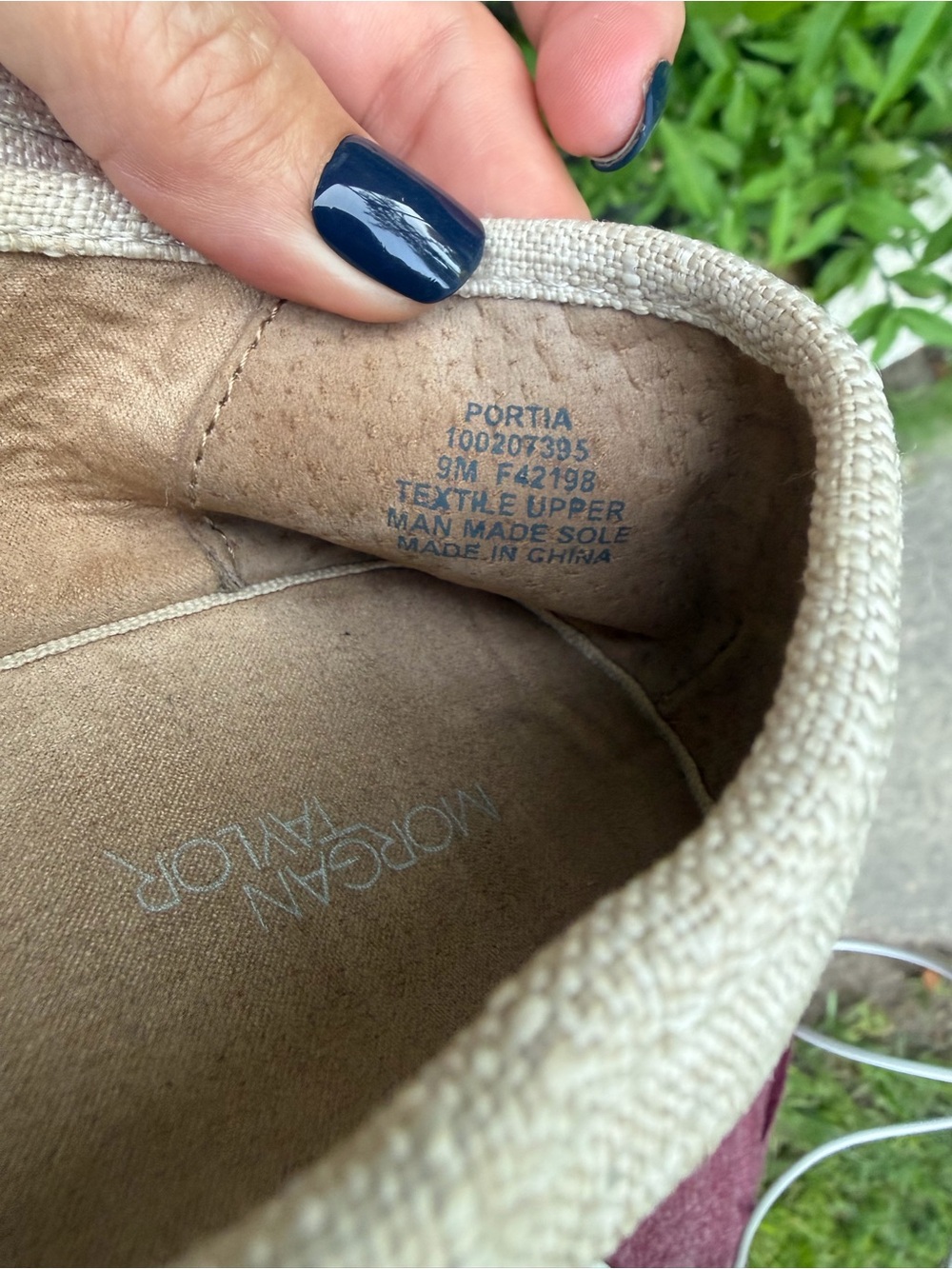 Morgan Taylor Linen-Textured Mary Jane Flats in Natural - Picture 5 of 12